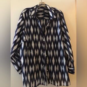 Talbots Indigo long sleeve cotton shirt. Size 3x